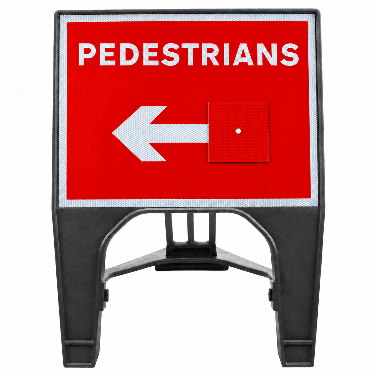 Pedestrians With Reversible Arrow 600 x 450mm Q-Sign