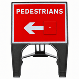 Pedestrians With Reversible Arrow 600 x 450mm Q-Sign