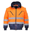 Portwest PJ50 Class 3 Hi-Vis 3-in-1 Contrast Pilot Jacket