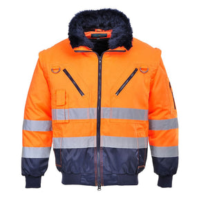 Portwest PJ50 Class 3 Hi-Vis 3-in-1 Contrast Pilot Jacket
