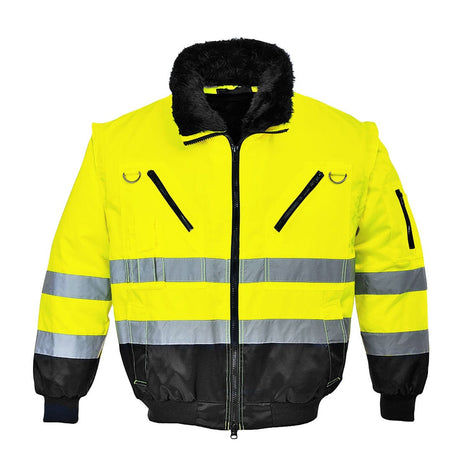 Portwest PJ50 Class 3 Hi-Vis 3-in-1 Contrast Pilot Jacket