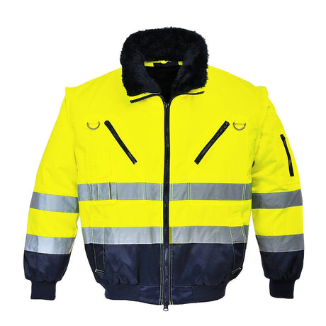 Portwest PJ50 Class 3 Hi-Vis 3-in-1 Contrast Pilot Jacket