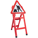 plastic-q-frame-road-traffic-sign-stand-quick-fit-signage-weather-resistant-lightweight-portable-temporary-chaper-8-outdoor-highway-management-construction-street-safety-regulations-compliant-hazard-speed-car-parks-roadworks-schools-warning-reflective-weather-resistant-heavy-duty-durable-plastic