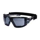 Portwest PR02 Anthracite Wraparound Plus Safety Glasses