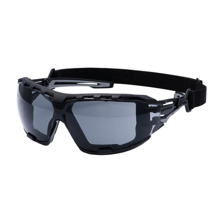 Portwest PR02 Anthracite Wraparound Plus Safety Glasses