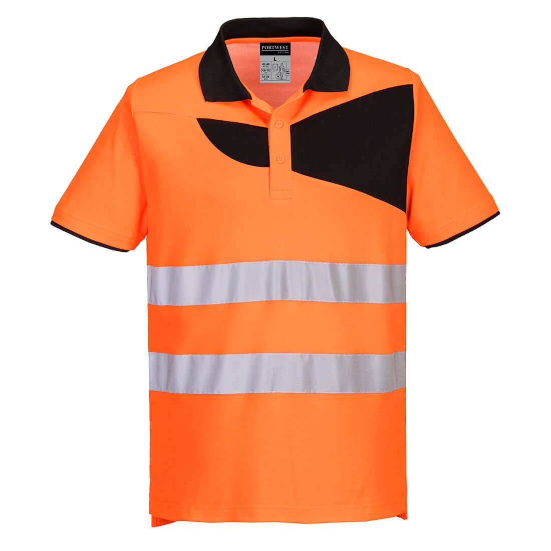 Portwest PW212 Class 2 PW2 Hi-Vis Cotton Comfort Polo Shirt S/S