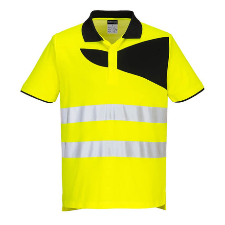 Portwest PW212 Class 2 PW2 Hi-Vis Cotton Comfort Polo Shirt S/S