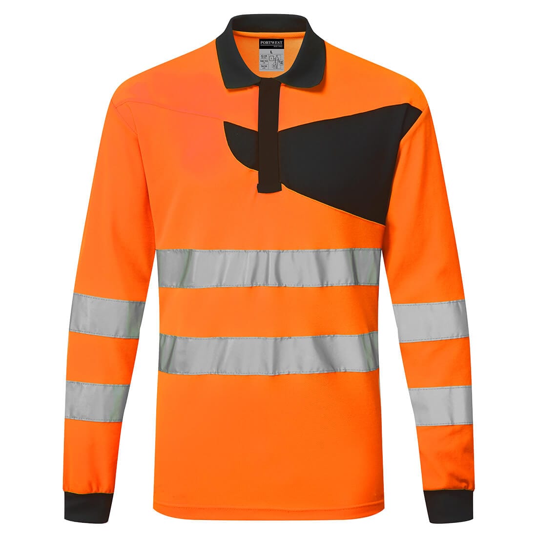Portwest PW220 Class 3 PW2 Hi-Vis Polo Shirt L/S