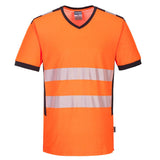 Portwest PW310 Class 2 PW3 Hi-Vis V-Neck Mesh Insert T-Shirt S/S