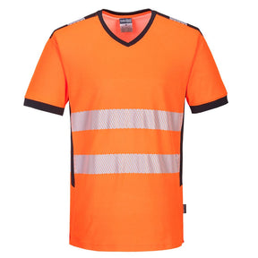 Portwest PW310 Class 2 PW3 Hi-Vis V-Neck Mesh Insert T-Shirt S/S