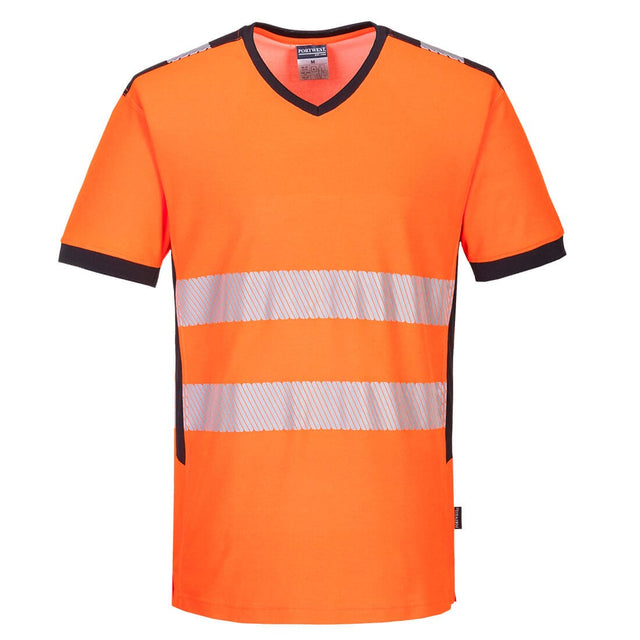 Portwest PW310 Class 2 PW3 Hi-Vis V-Neck Mesh Insert T-Shirt S/S