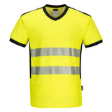 Portwest PW310 Class 2 PW3 Hi-Vis V-Neck Mesh Insert T-Shirt S/S