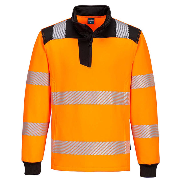 Portwest PW326 Class 2 PW3 Hi-Vis 1/4 Zip Sweatshirt