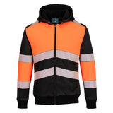Portwest PW377 PW3 Hi-Vis Zipped Class 1 Winter Hoodie