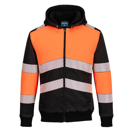 Portwest PW377 PW3 Hi-Vis Zipped Class 1 Winter Hoodie