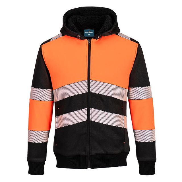 Portwest PW377 PW3 Hi-Vis Zipped Class 1 Winter Hoodie