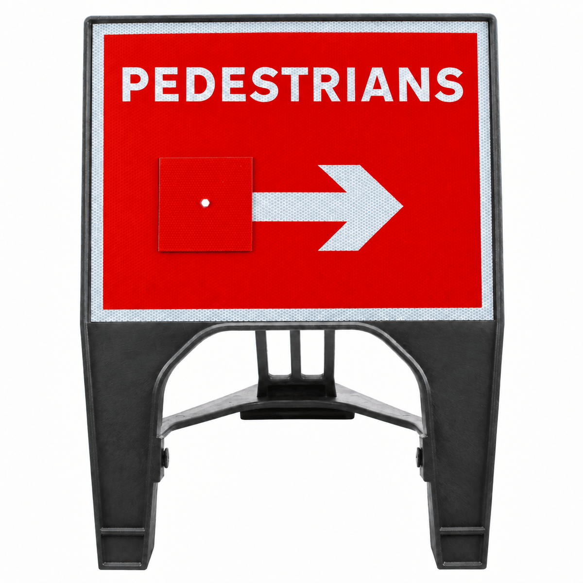 Pedestrians With Reversible Arrow 600 x 450mm Q-Sign