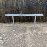 Perch-bench-for-smoking-shelter-area-outdoor-ashtrays-burbank-university-resteraunt-public-bars-pubs-galvanised-1500mm-seating-bus-stop-minimal-bolt-down-hospitals-industrial-stand-durable-heavy-duty