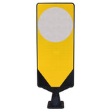 Morelock Yellow Bollard Keep Left Road Safety Traffic Highway Reflective Tape Flexible Removable Surface Mounted Anti-Ram High Visibility Durable Weather-Resistant Impact-Resistant Non-Corrosive