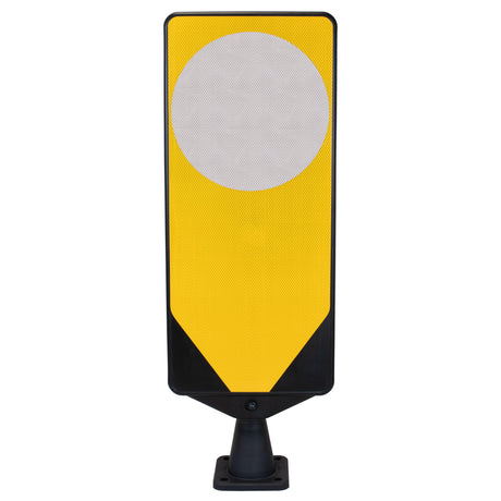 Morelock Yellow Bollard Keep Left Road Safety Traffic Highway Reflective Tape Flexible Removable Surface Mounted Anti-Ram High Visibility Durable Weather-Resistant Impact-Resistant Non-Corrosive