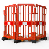 Q-Fence-melba-swintex-plastic-HERAS-barrier-fencing-panel-2-metre-tall-reflective-chapter-8-non-conductive-safety-recyclable-customisable-lightweight-portable-events-construction-site-high-visibility-durable-orange