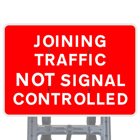 Traffic Not Signal Controlled Quick Fit Sign Face Diagram