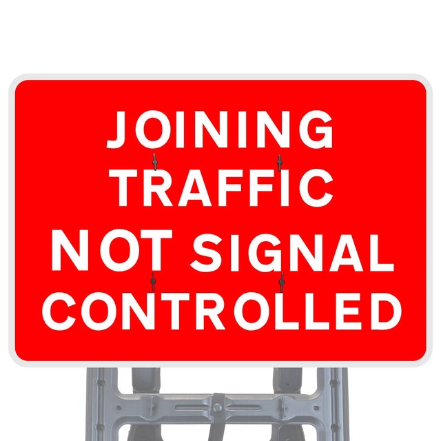 Traffic Not Signal Controlled Quick Fit Sign Face Diagram