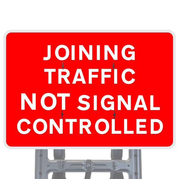 'Joining Traffic Not Signal Controlled' Quick-Fit Sign Face 7022 | SSUK