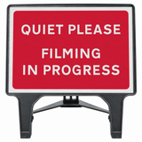 Quiet Please Filming in progress 1050x750mm Q Sign