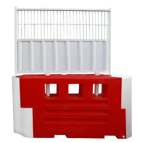 RB2000-50-50-half-Mesh-hoarding-Extension-Panel-water-filled-barrier--accessories-traffic-management-construction-demolition-events-hoarding-pedestrian-vehicle-gates-anti-trip-design-forklift-transportation-storage-MIRA-wind-tunnel