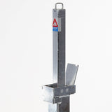 Square Retractable Galvanised Steel Padlockable Post - 500mm