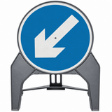 Keep Left or Keep Right Reversible Q-Sign 610