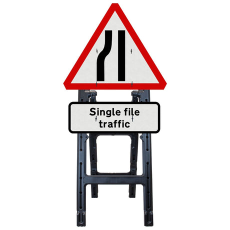 Single file traffic sign