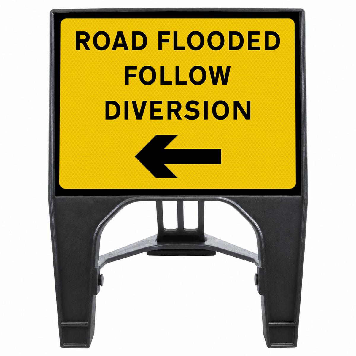 Road Flooded Follow Diversion Arrow Left 600 x 450mm Q-Sign