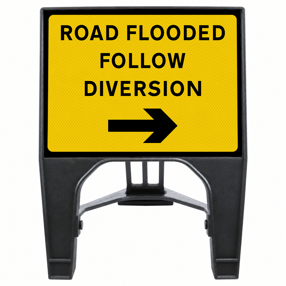 Road Flooded Follow Diversion Arrow Right 600 x 450mm Q-Sign