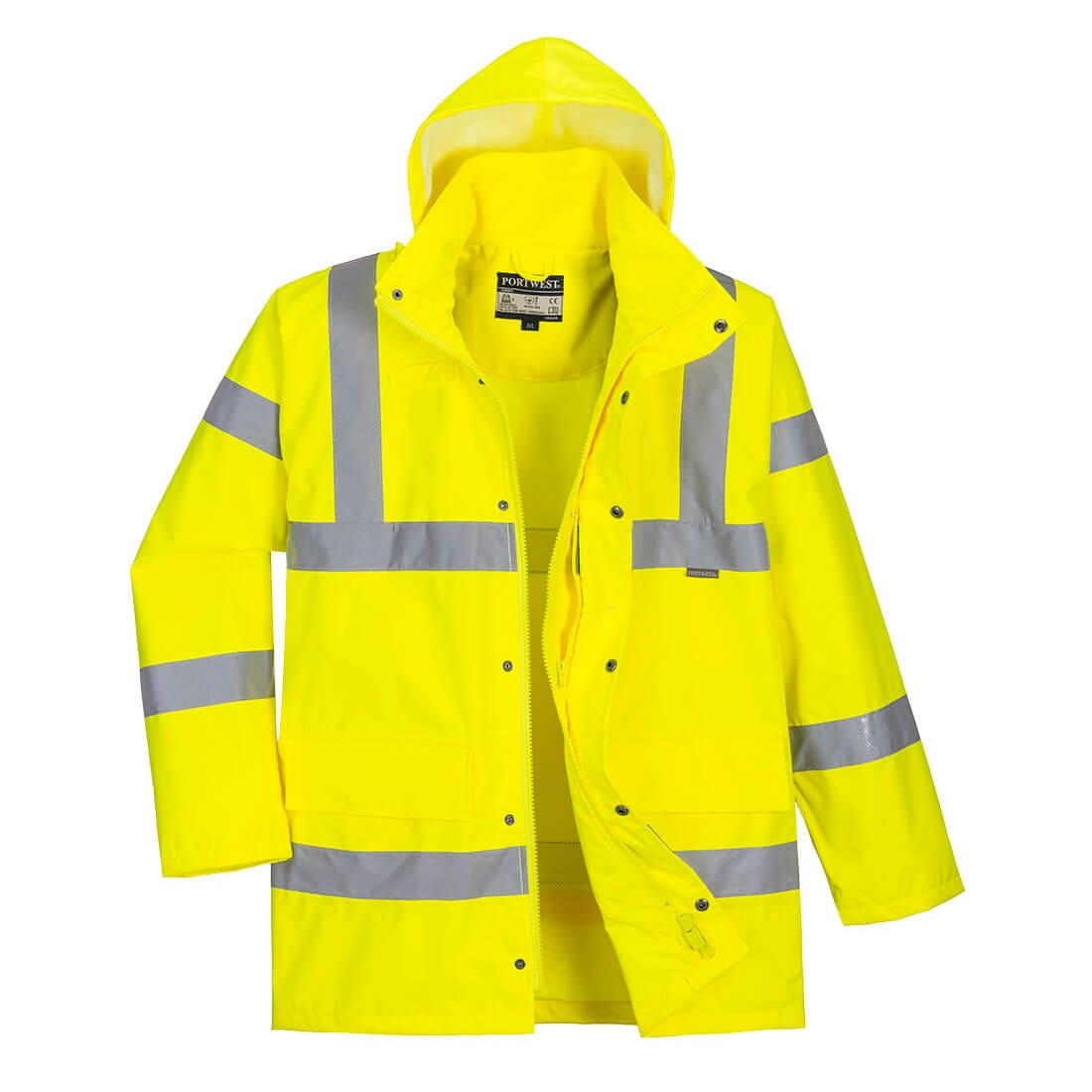 Portwest RT60 Class 3 Waterproof Hi-Vis Breathable Rain Traffic Jacket