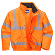 Portwest RT62 Class 3 Waterproof Hi-Vis Breathable Rain Bomber Jacket