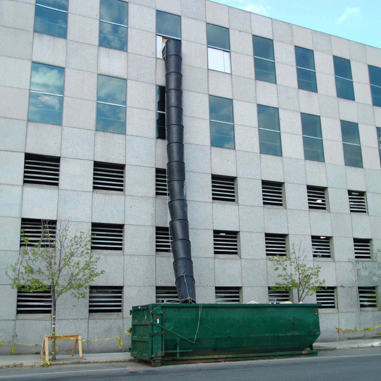 Black Rubbish Scaffold Chute