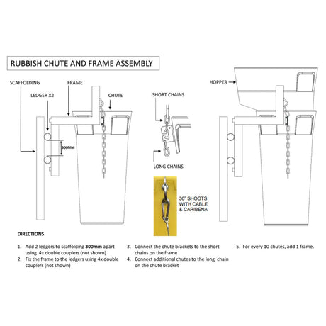 Black Rubbish Scaffold Chute
