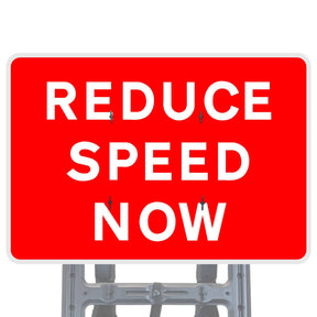 Reduce Speed Now Quick Fit Sign Face Diagram