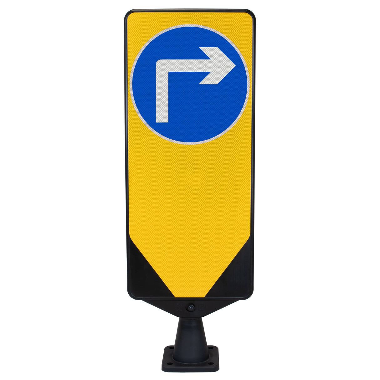 Morelock Yellow Bollard Keep Left Road Safety Traffic Highway Reflective Tape Flexible Removable Surface Mounted Anti-Ram High Visibility Durable Weather-Resistant Impact-Resistant Non-Corrosive
