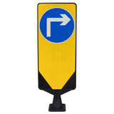 Morelock Yellow Bollard Keep Left Road Safety Traffic Highway Reflective Tape Flexible Removable Surface Mounted Anti-Ram High Visibility Durable Weather-Resistant Impact-Resistant Non-Corrosive