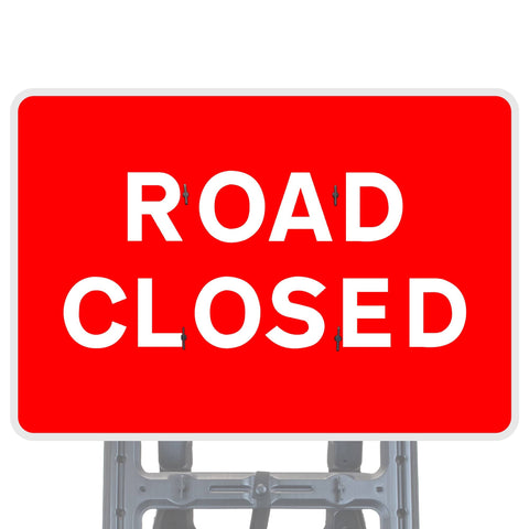 Road Closed Quick Fit Sign Face Diagram