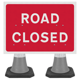 Road Closed 1050 x 750mm Cone Sign (Double Cone)
