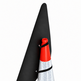 Road Narrows Right 750mm Triangle Cone Sign (Single Cone) 517
