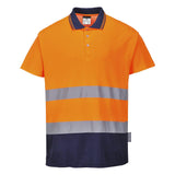 Portwest S174 Class 2 Hi-Vis Cotton Comfort Contrast Polo Shirt S/S
