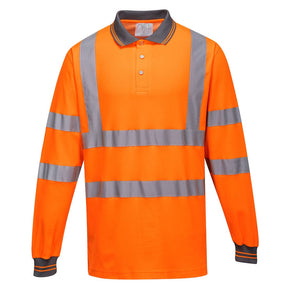Portwest S271 Class 3 Hi-Vis Cotton Comfort Polo Shirt L/S