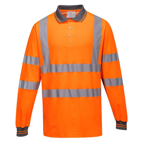 Portwest S271 Class 3 Hi-Vis Cotton Comfort Polo Shirt L/S