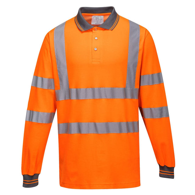 Portwest S271 Class 3 Hi-Vis Cotton Comfort Polo Shirt L/S