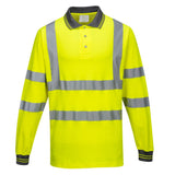 Portwest S271 Class 3 Hi-Vis Cotton Comfort Polo Shirt L/S